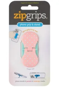 ZipGrip uchwyt na palce do telefonu Białe kropki