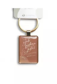 Brelok metalowy srebrny - O jak piękna