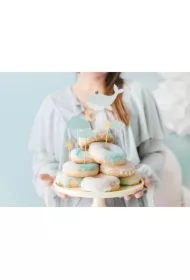 Dekoracje do muffinek babeczek - Wieloryb 11cm-13,5cm 7 sztuk