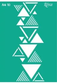 Szablon samoprzylepny wielokrotnego użytku trójkąty 21x29.7cm