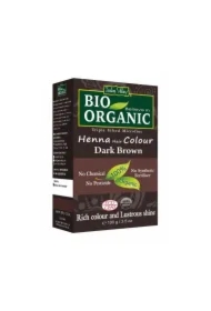 Henna - farba do włosów na bazie henny, CIEMNY BRĄZ, w 100% ekologiczna, vege