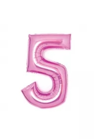 Balon foliowy cyfra 5 różowa