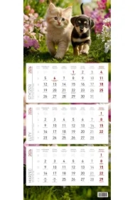 Kalendarz ścienny 2026 trójdzielny Przyjaciele