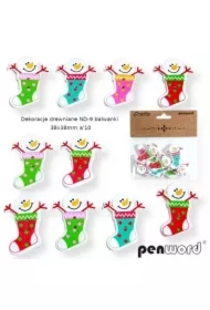 Dekoracja drewniana bałwanki