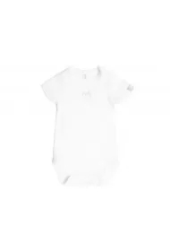 Body bambusowe z krótkim rękawem Białe 12-18 mies.