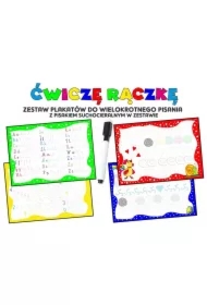 Ćwiczę rączkę. Zestaw plakatów z pisakiem..