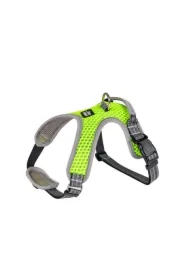 Szelki, dla psa, zielone, odblaskowe, rozmiar L, podkładka pod szyję, ob.szyi 50-66cm/ob.klatki 57-87cm