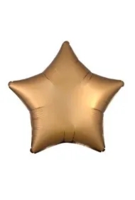 Balon foliowy Lustre satynowy złoty gwiazda 48cm