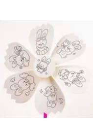 Wiatraczek Tinting do kolorowania królik