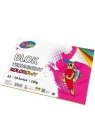 Blok techniczny A3 160g kolorowy 10 kartek