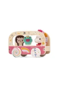 Drewniany wózek do ciągnięcia Jednorożec Lena 12 m+