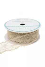 Tasiemka koronkowa beżowa