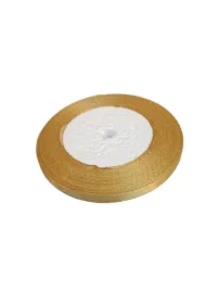 Wstążka satynowa 186 ciemny złoty 6mm/32m