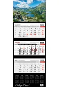 Kalendarz 2026 trójdzielny premium tatry