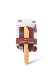 Grzebień dla zwierząt, z bambusową rączką, 6, 5 x 21, 5 cm