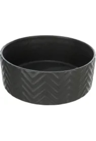 Miska ceramiczna, dla psa/kota, czarny mat, o 20 cm