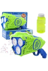 Pistolet na bańki mydlane na baterie światło LED