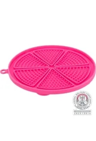 Taca na przysmaki LicknSnack, dla psa, różowa, silikon, 18 cm, z przyssawkami