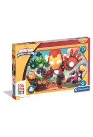 Puzzle 104 el. maxi SuperColor Iron Man and His Awesome friends