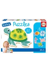 Puzzle 3-5 el. Morskie stworzenia