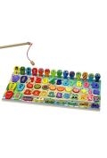Фото - Розвивальна іграшка LEAN Toys Panel edykacyjny drewniany sorter 59el 