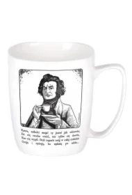 Kubek ceramiczny biały Adam Mickiewicz