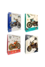 Torebka prezentowa dziecięca M Motocykl metal. mix