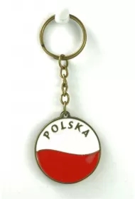 Brelok metalowy dwustronny Orzeł - Flaga ABINO