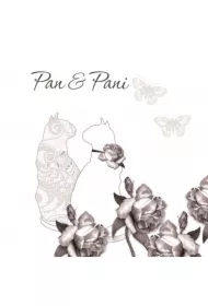 Karnet Swarovski kwadrat CL0101_BL Koty i motyle