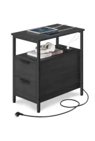 Stolik nocny z listwą zasilającą