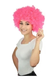 Peruka afro XXL różowa