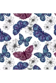 Karnet kwadrat CL0407 Etniczne motyle