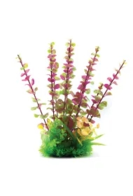 Roślina, do dekoracji akwarium, fioletowa, plastikowa, 31 cm, długie łodygi i drobne liście