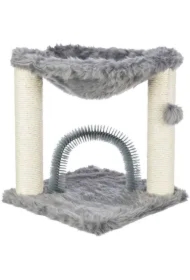 Baza, drapak stojący ze szczotką, dla kota, szary, 50 cm