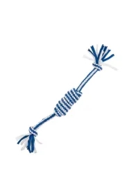 Zabawka, dla psa, szarpak, biało-niebieski, 38 cm