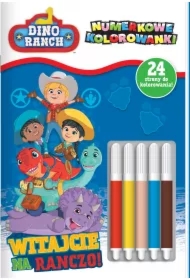 Witajcie na ranczo! Dino Ranch. Numerkowe kolorowanki