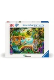 Puzzle 500 el. 2D Rodzina Tygrysów