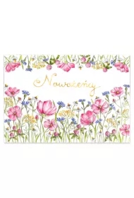 Karnet A5 ślub polne kwiaty