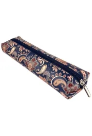 Piórnik szkolny młodzieżowy student jamnik Paisley Kwiaty Blue