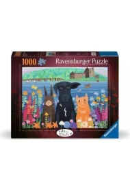 Puzzle 1000 el. 2D Zwierzaki i zamek