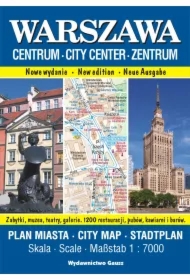 Warszawa - Centrum. Plan miasta w skali 1:7 000