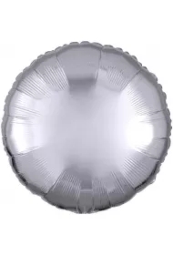Balon foliowy metalik srebrny okrągły
