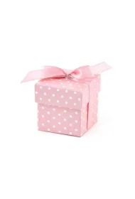 Pudełeczka w kropki różowy 10 szt