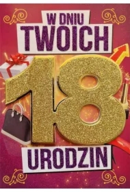 Karnet Urodziny 18 damskie