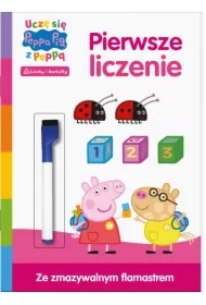 Pierwsze liczenie. Świnka Peppa. Zadania do ścierania