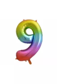 Balon foliowy 9 tęcza