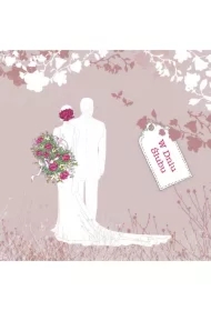 Karnet Swarovski kwadrat CL3408 W Dniu Ślubu Para niebieski