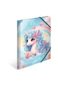 Teczka A4 gumki narożne - Bajkowe jednorożce