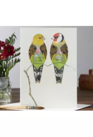 Karnet A042 B6 + koperta Ptaki szczygły