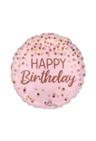 Balon foliowy Pretty pink Happy Birthday 46cm